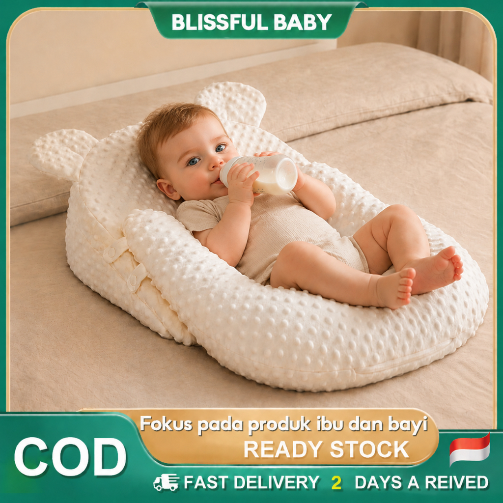 Kasur Bayi Bantal Bayi Anti Gumoh  & Reflux - Bantal Tidur Aman untuk Bayi 0-3 Tahun