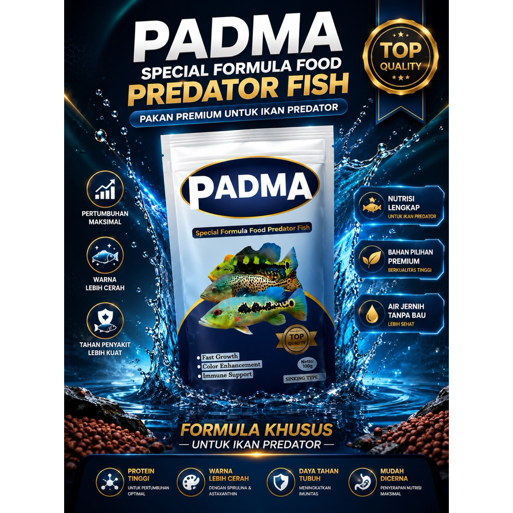 PADMA FISH / PF1 MAX| Pelet pbas mono kelberi orinoco fogo temensis