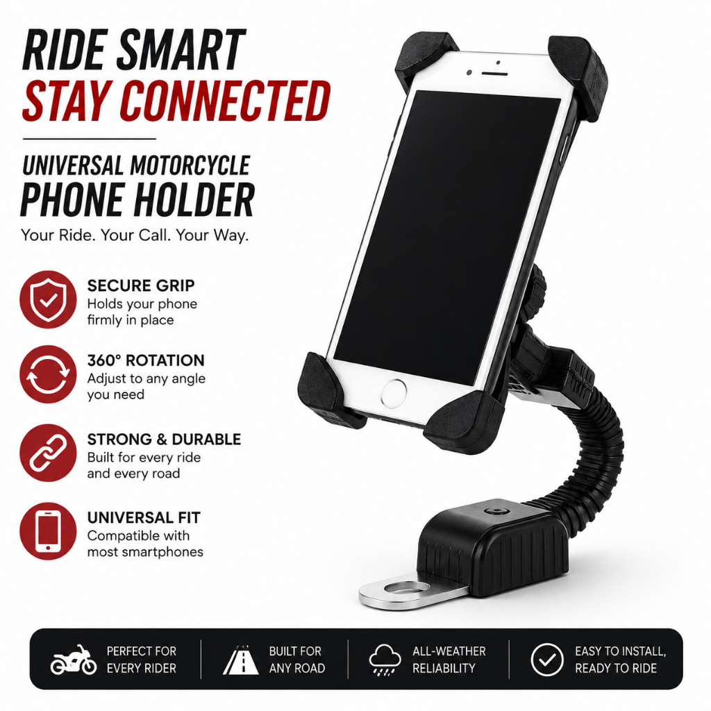 Bracket Phone Holder Cantelan HP Handphone GPS Camera Kamera Spion Sepeda Touring Motor Universal