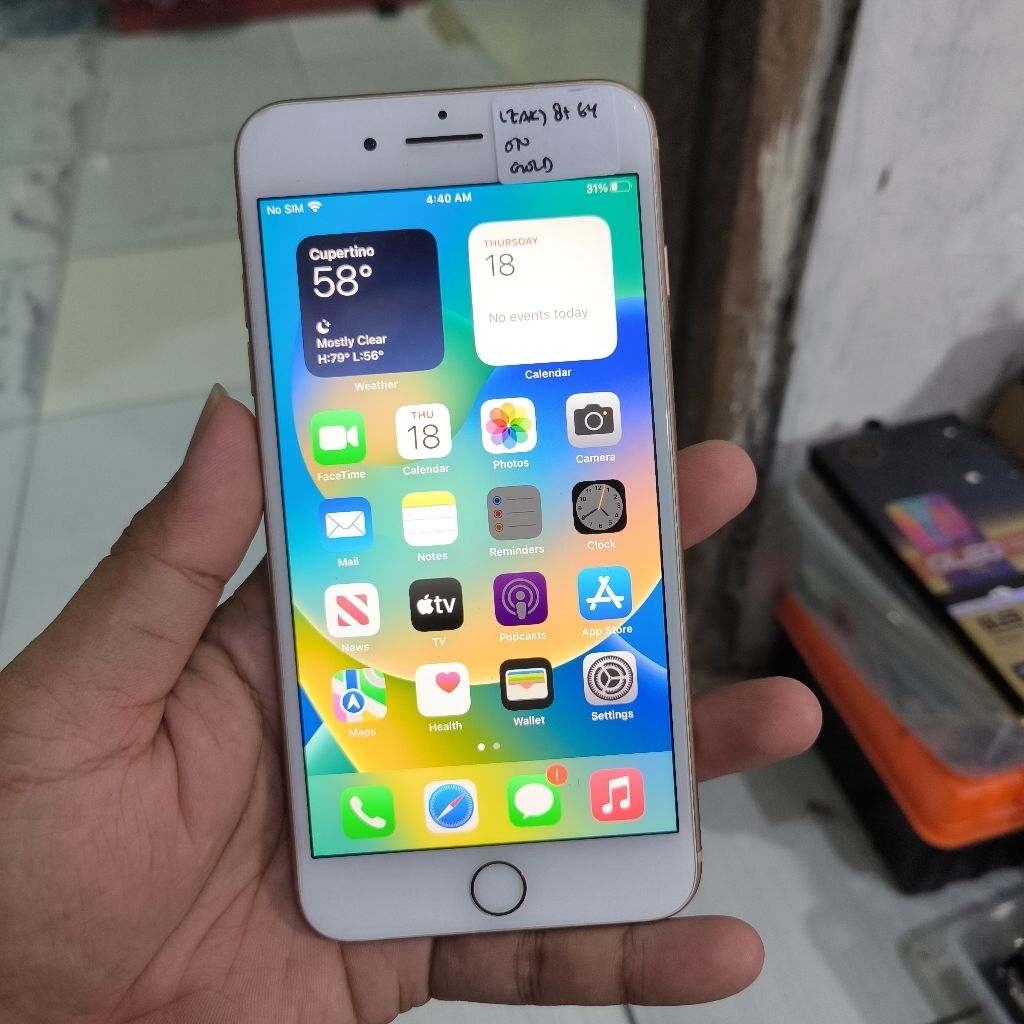 (zak) ip 8 plus 64gb bypass wifi gold