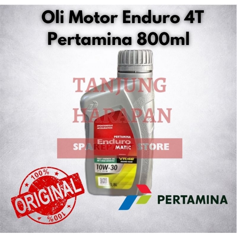 Oli Motor Enduro 4T Pertamina 800ml Oli Bebek Manual Matic Enduro Racing Enduro Matic Original