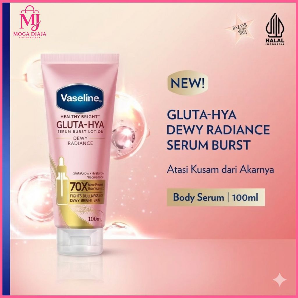 Vaseline Gluta-Hya Body Serum Dewi Radiance 100ml | Murah | Original