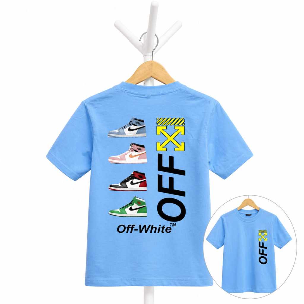 Kaos Lengan Pendek Anak & Dewasa NKE OFF WHITE Jordan Unisex