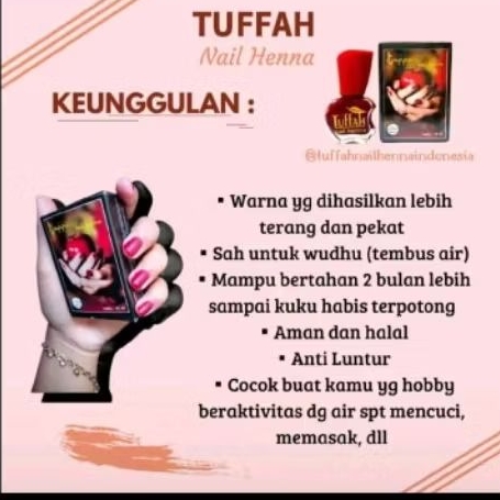 Nail Tuffah Henna Pacar Kuku Halal Sah Solat 100%