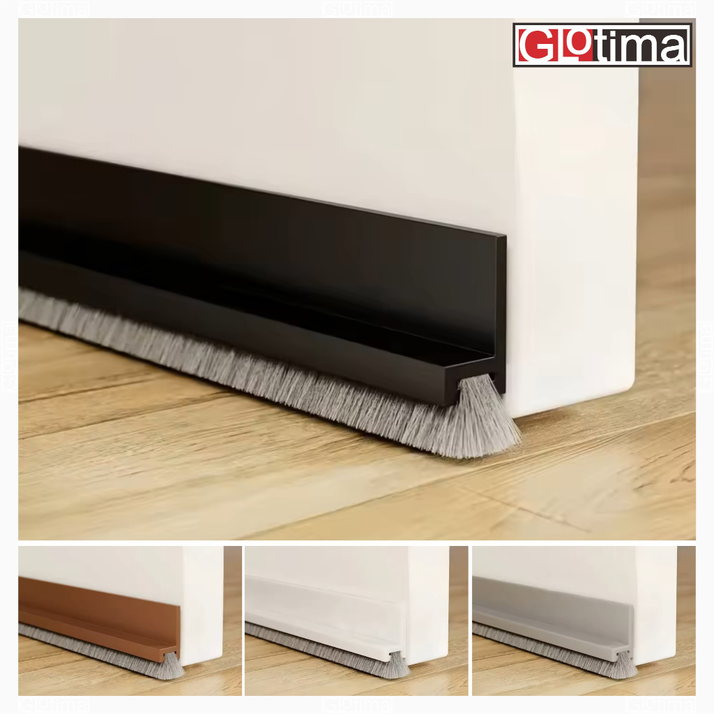 Lis Moher Bulu Penghalang Serangga Debu | Lis Penutup Celah Bawah Pintu Door Bottom Seal Brush Strip