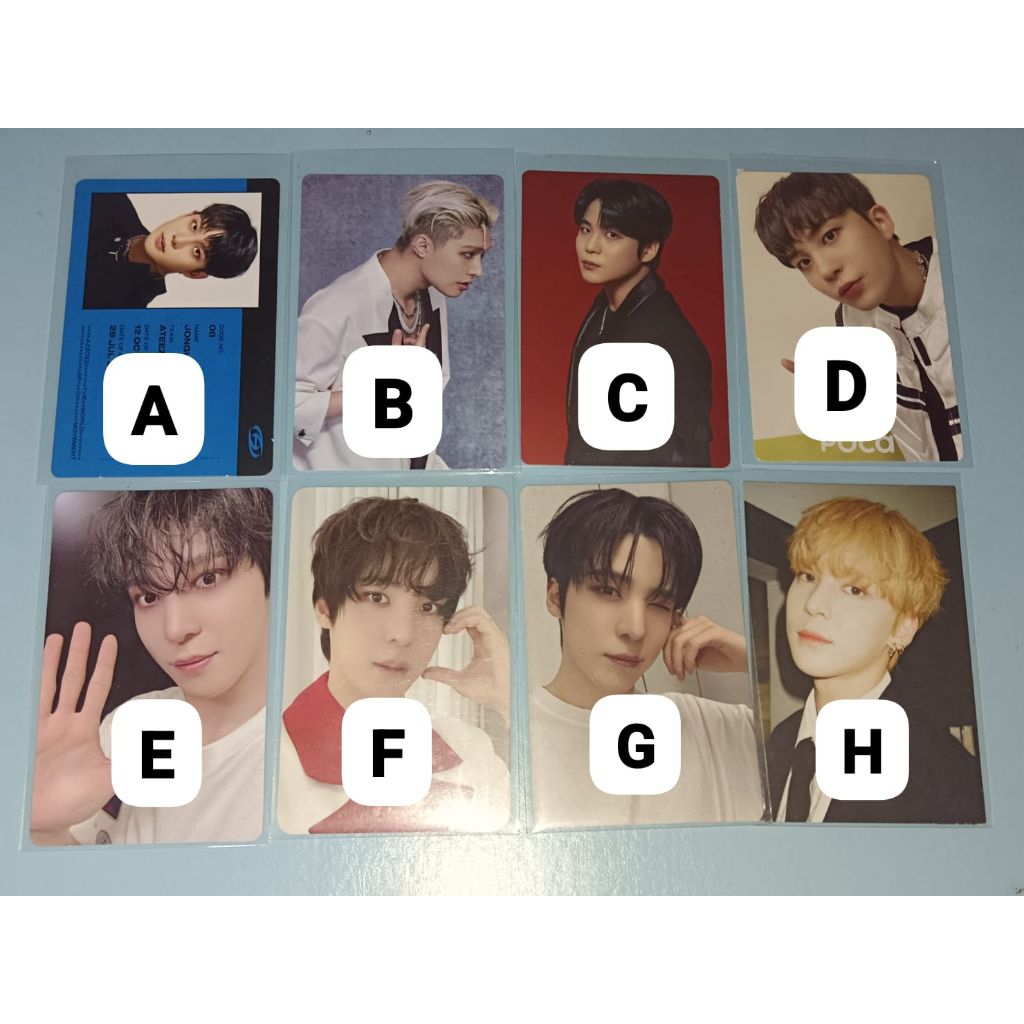 Photocard PC Ateez Official Yunho Mingi Jongho Official Golden Hour 1 2 3 8room Aniteez Fever Epilog
