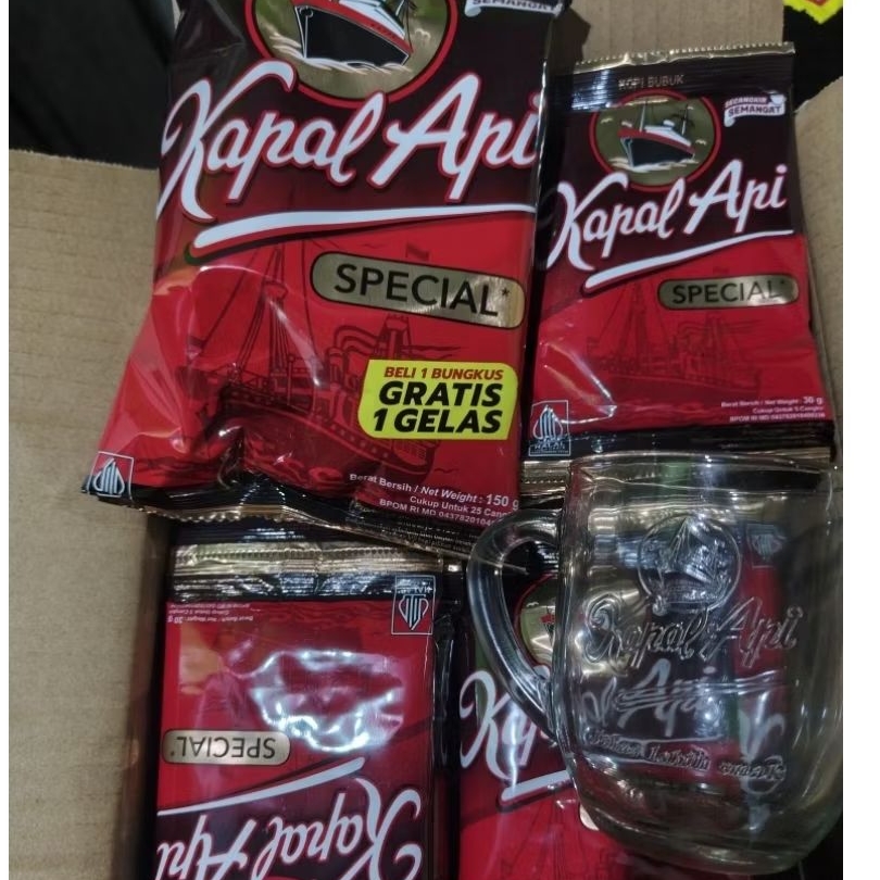 Kapal Api 150 gr Gelas Free Kapal Api 30 gr Layansari