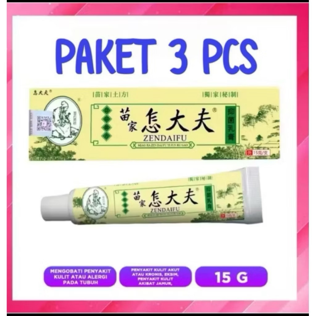 PAKETAN HEMAT 3 PCS ZVUDAlFU - 100% ORIGINAL Salep Cina Viral Cream Kulit Atasi Gatal- Gatal Seperti