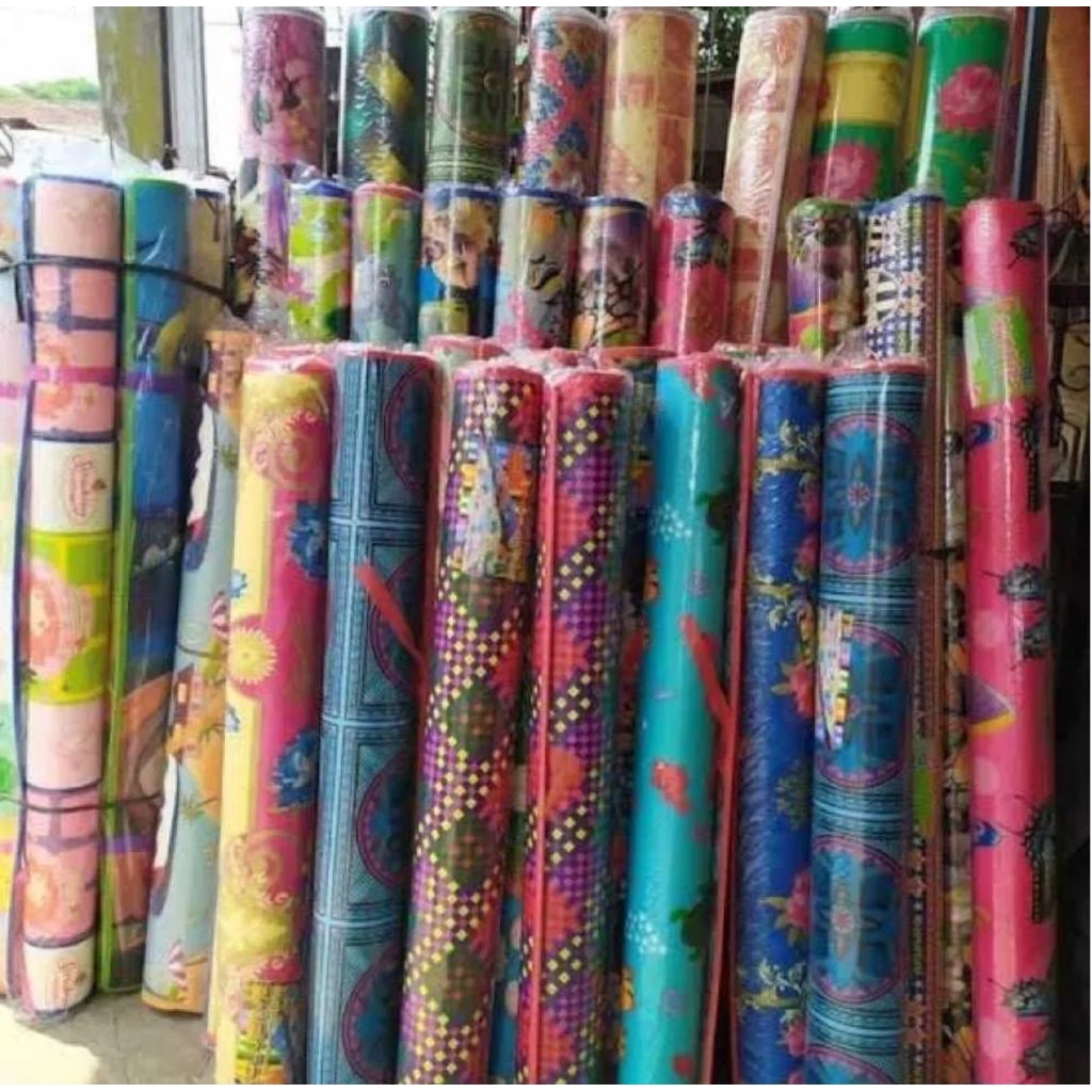 Karpet Spons Motif Gulung/ Karpet Lantai Spons Motif/ Tikar plastik gulung motif Tebal