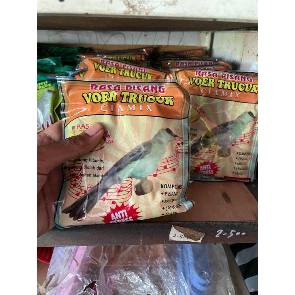 Voer trucuk Pakan Burung Murah Rasa Pisang