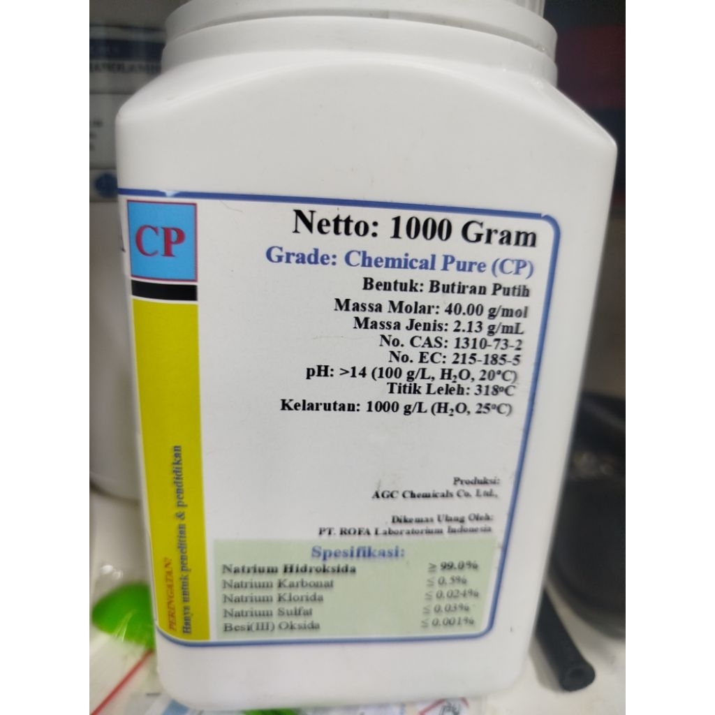 Natrium Hidroksida (NaOH) ROFA 1 kg (preloved)