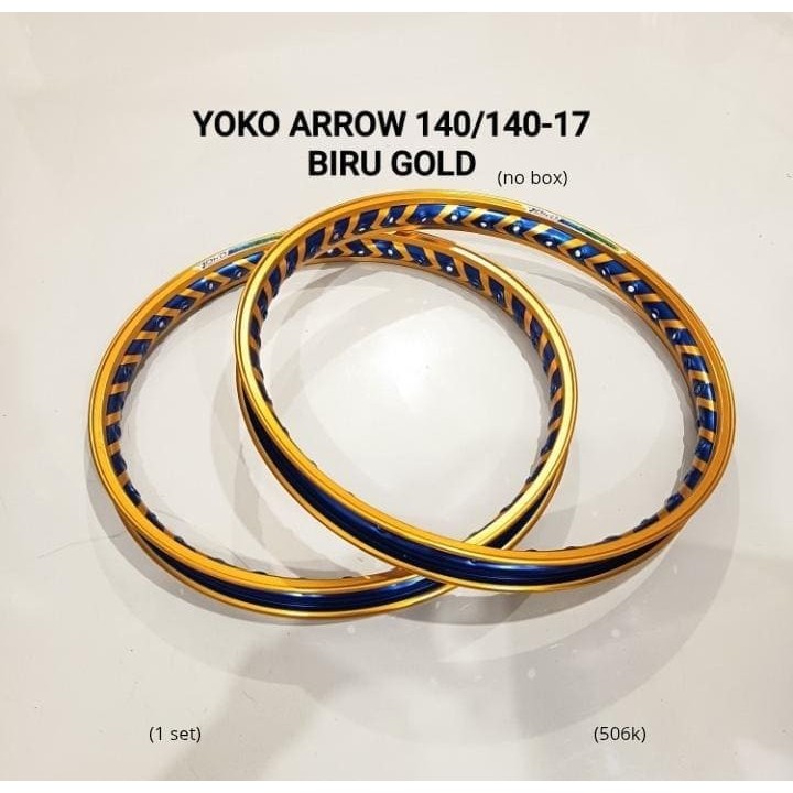 VELG YOKO WR 140 RING 17 ARROW BIRU/GOLD