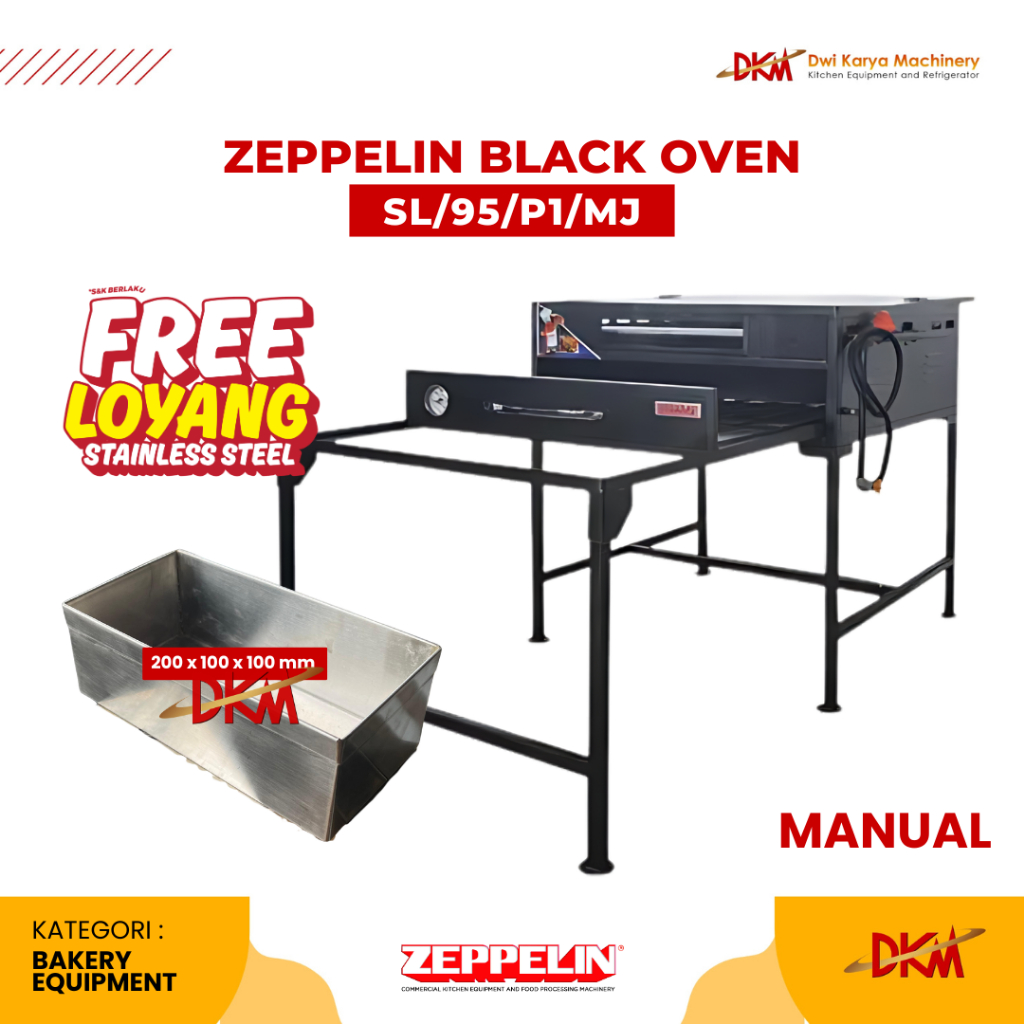 ZEPPELIN Oven Gas / Oven Lapis Legit Zeppelin Sl/95/P1/Mj / Oven Full Gas Tanpa Pemantik