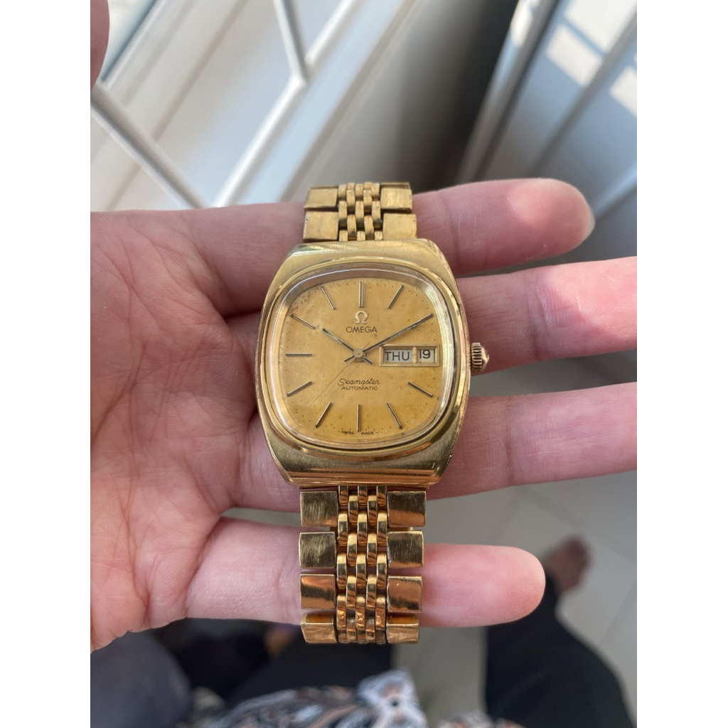 Omega Seamaster ref 166.02.11 Gold Plated automatic movement cal 1020 circa 1978 full original kondi