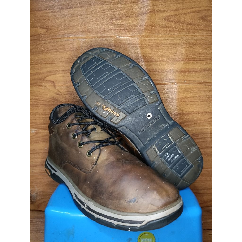 Sepatu Kulit SKECHERS GOODYEAR size 46