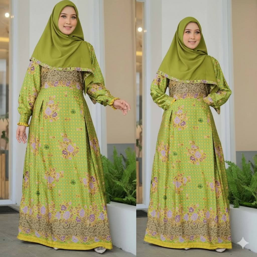 Gamis Muslimat Semi Sutra Baju Muslimat NU Gamis Muslimat Semitra Seragam Muslimat NU