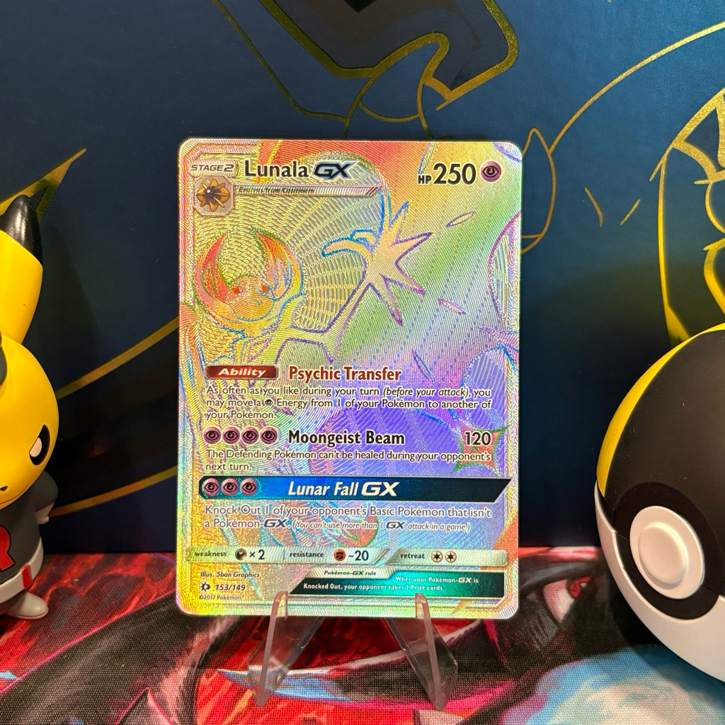 Lunala GX 153/149 ENG - Rainbow Rare - Sun & Moon Base - Pokemon TCG