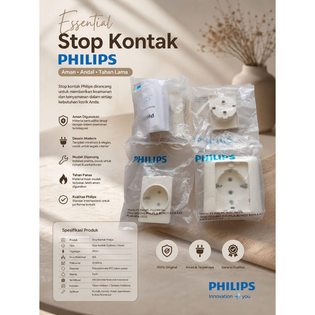 Stop Kontak Philips | Ess Socket Philips