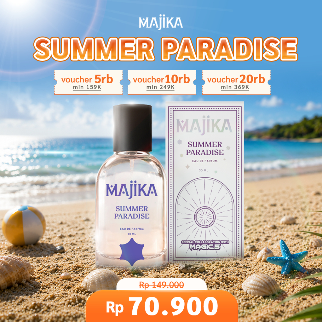 [MAGIC 5 x MAJIKA Blind Box] SUMMER PARADISE Eau de Parfum | 30 ML | Free Sticker MAGIC 5 Random