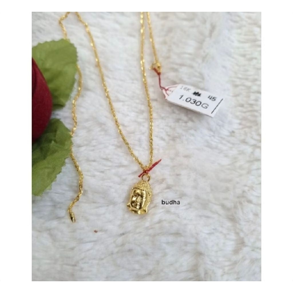 Liontin emas 24k budha gautama mini