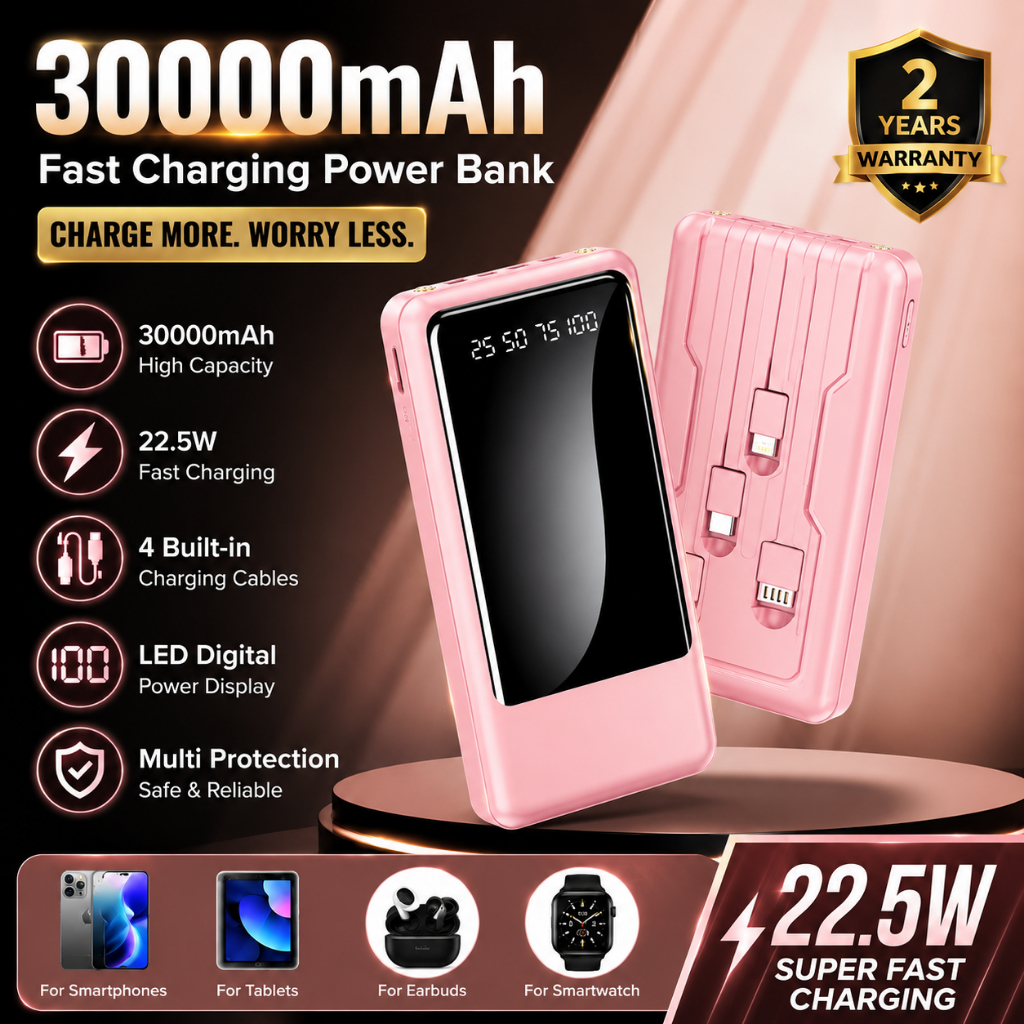 HZSUM LENTIVEN Powerbank 30000 mAh Mini with Fast Charging BHPLUS