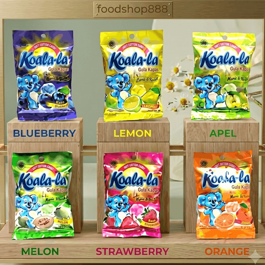Permen Kapas / Permen Gula Kapas / Permen Kapas Koala-la isi 10pcs