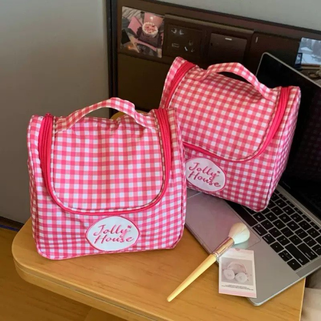 Pinky Kotak Pouch Penyimpanan Barang Atau Makeup Gantung Organizer Tempat Serbaguna Pouch Kosmetik L