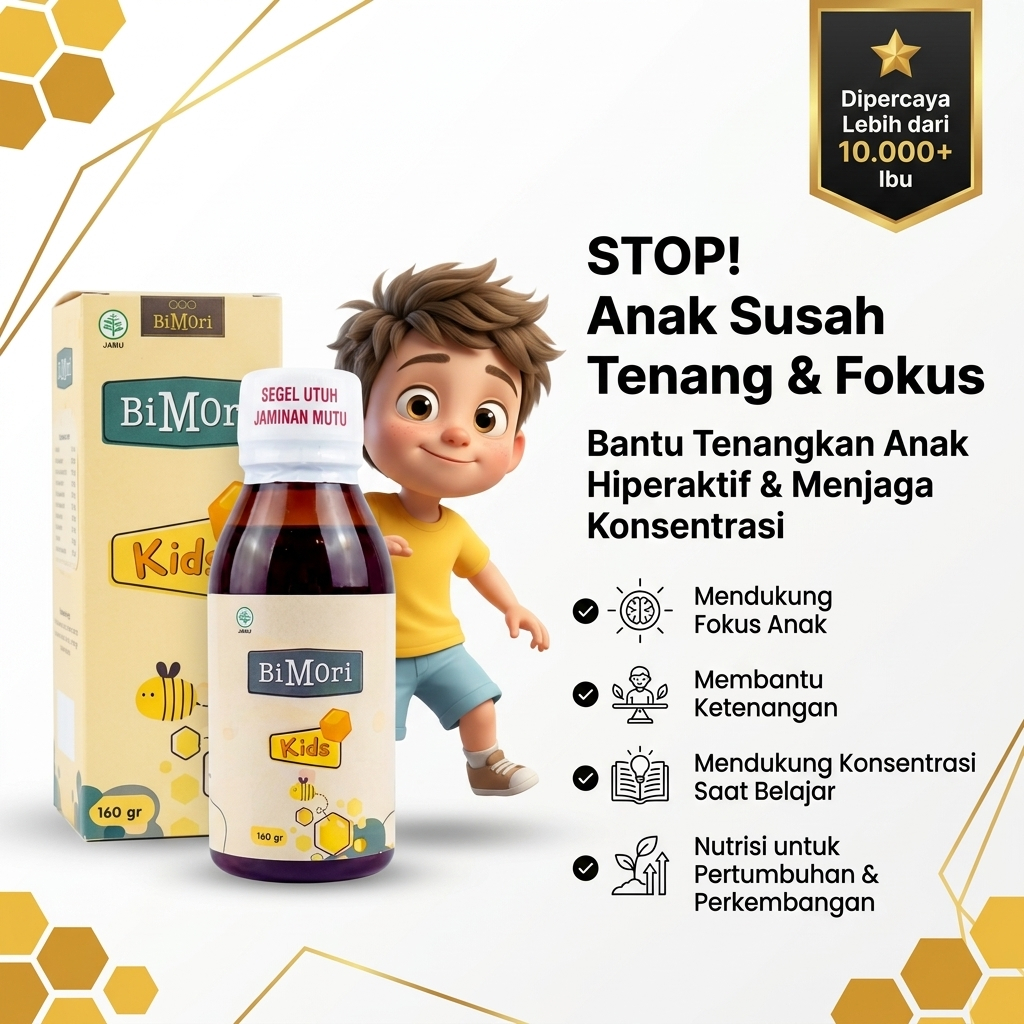 Bimori Kids Untuk Anak Hiperaktif Obat Tantrum Anak Adhd Atasi Speech Delay Nutrisi Otak Anak