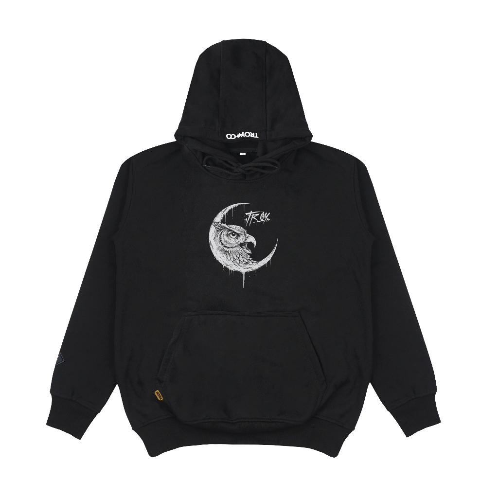 Troy Company Hoodie Black Lunar Eye - Hoodie Pria Hitam KHD 3639