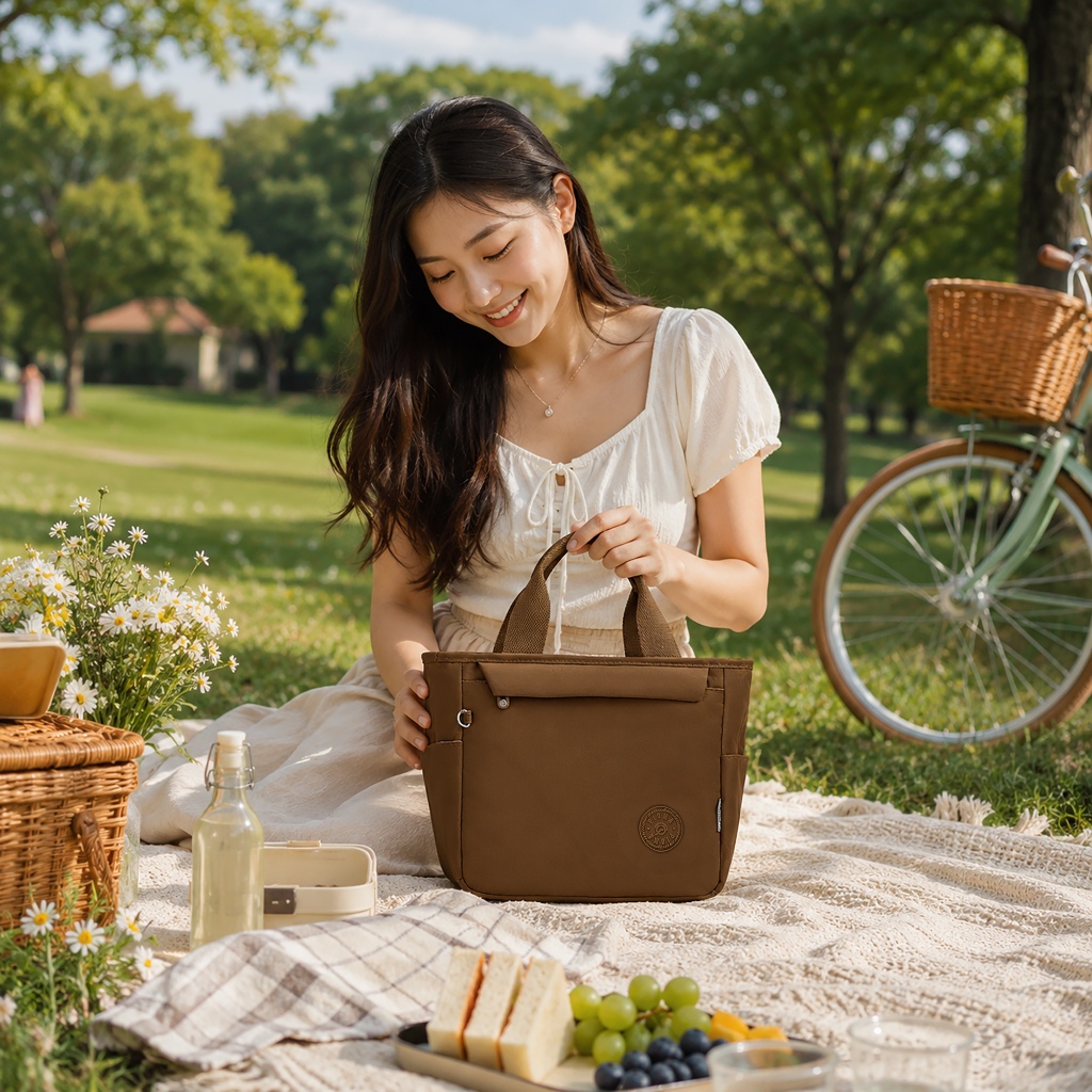 OMIPA BAGS PIOMA CINDY TOTE BAGS Tas Bekal Makanan Handbag Pioma Lunch Cooler Bag Alumunium Foil