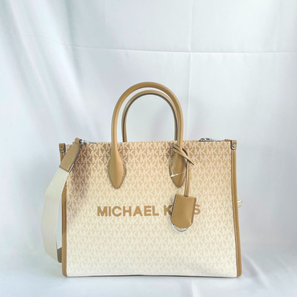 Mk mirella medium ombre tote bag in husk
