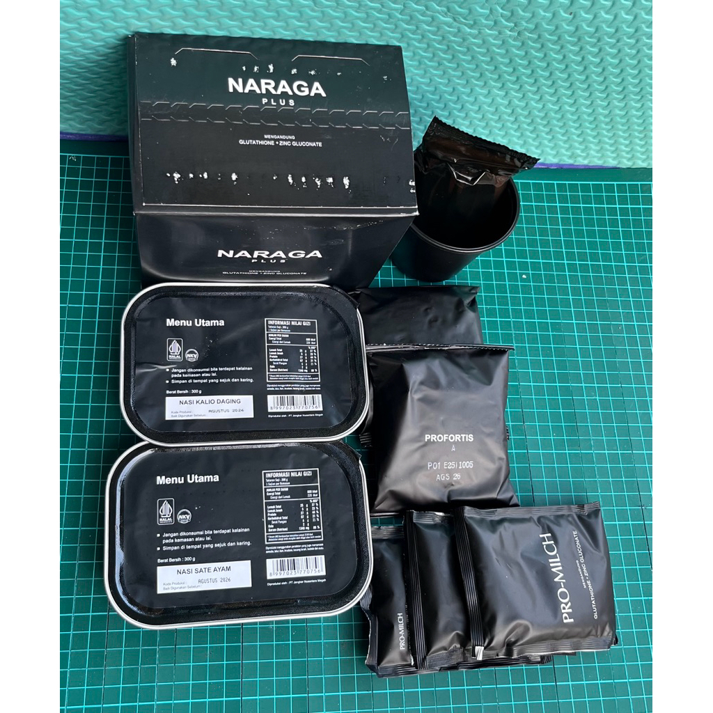 NARAGA PLUS. RANSUM TNI. MAKANAN TNI. KONSERVEN TNI. 1 PAKET