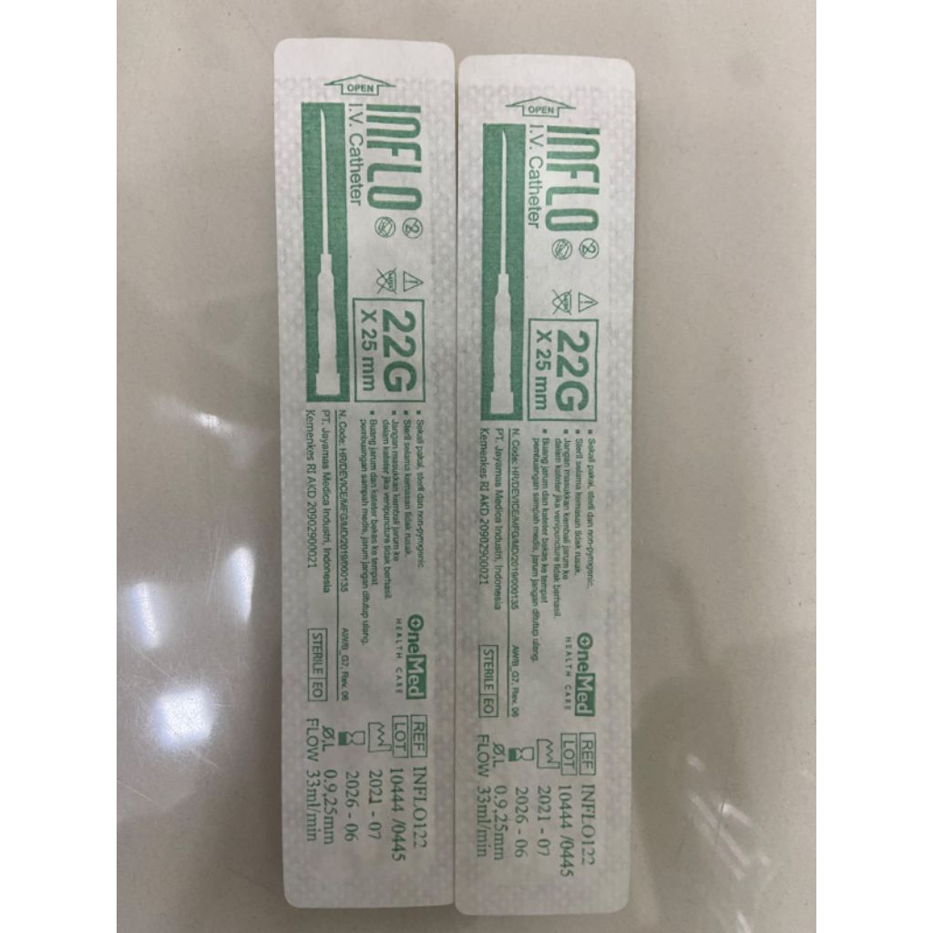 Inflo IV Catheter 22G | Onemed Inflo Catheter Ukuran 22G
