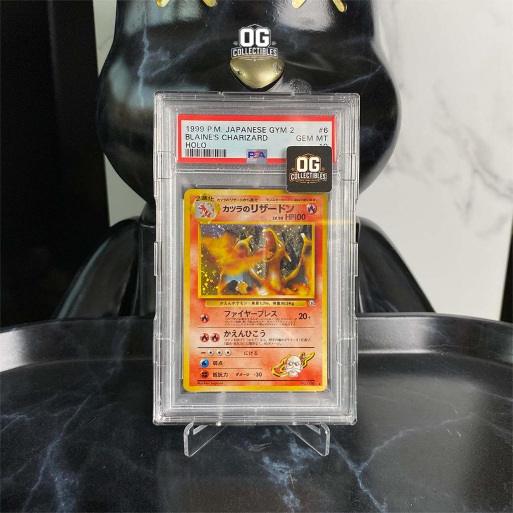 Pokemon TCG PSA 10 1999 Blaine's Charizard Holo JP GYM 6