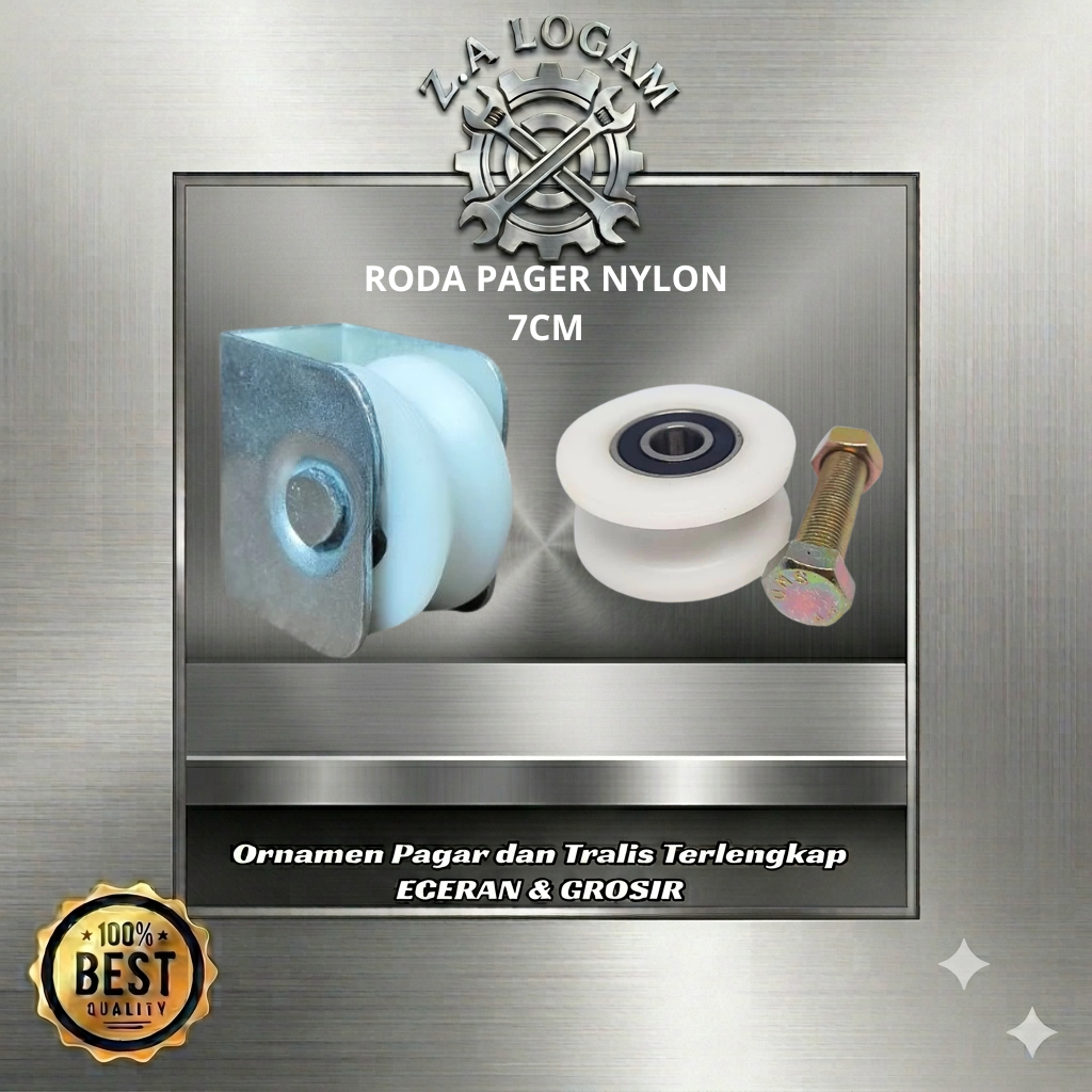 Roda Pager Nylon 7cm Roda nilon 7cm