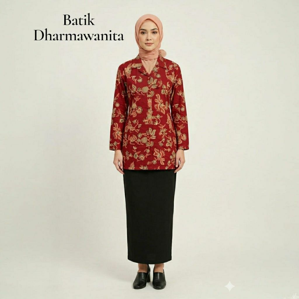 Blazer Wanita Seragam Batik Dharma Wanita//Batik Dharma Wanita