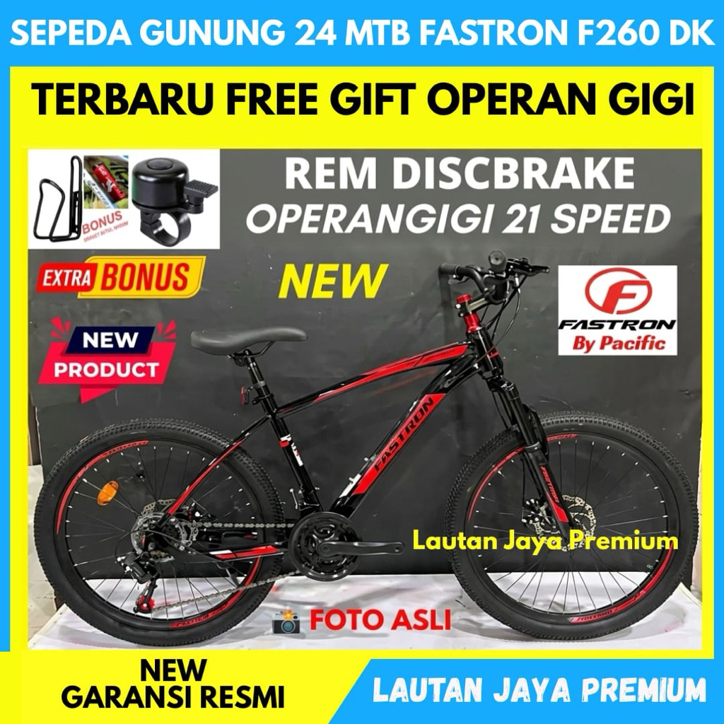 Sepeda Gunung MTB 24 Fastron F260 DK Rem Discbrake Operangigi Terbaru