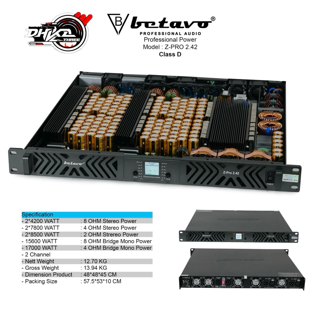 POWER BETAVO CLASS D BETAVO Z.PRO 2.42 4200 WATT CLASS D BALAP ORIGINAL / Power Betavo Z-Pro 2.42 Cl