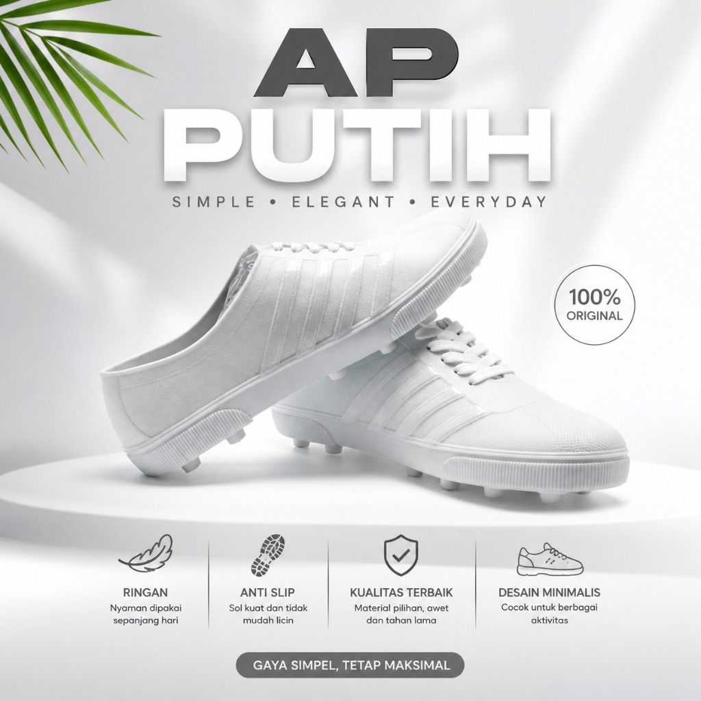 AP Boots 967 Putih Sepatu Bola Pul Karet Anti Air Anti Slip Sepatu Kebun Pertanian Perkebunan Kerja 