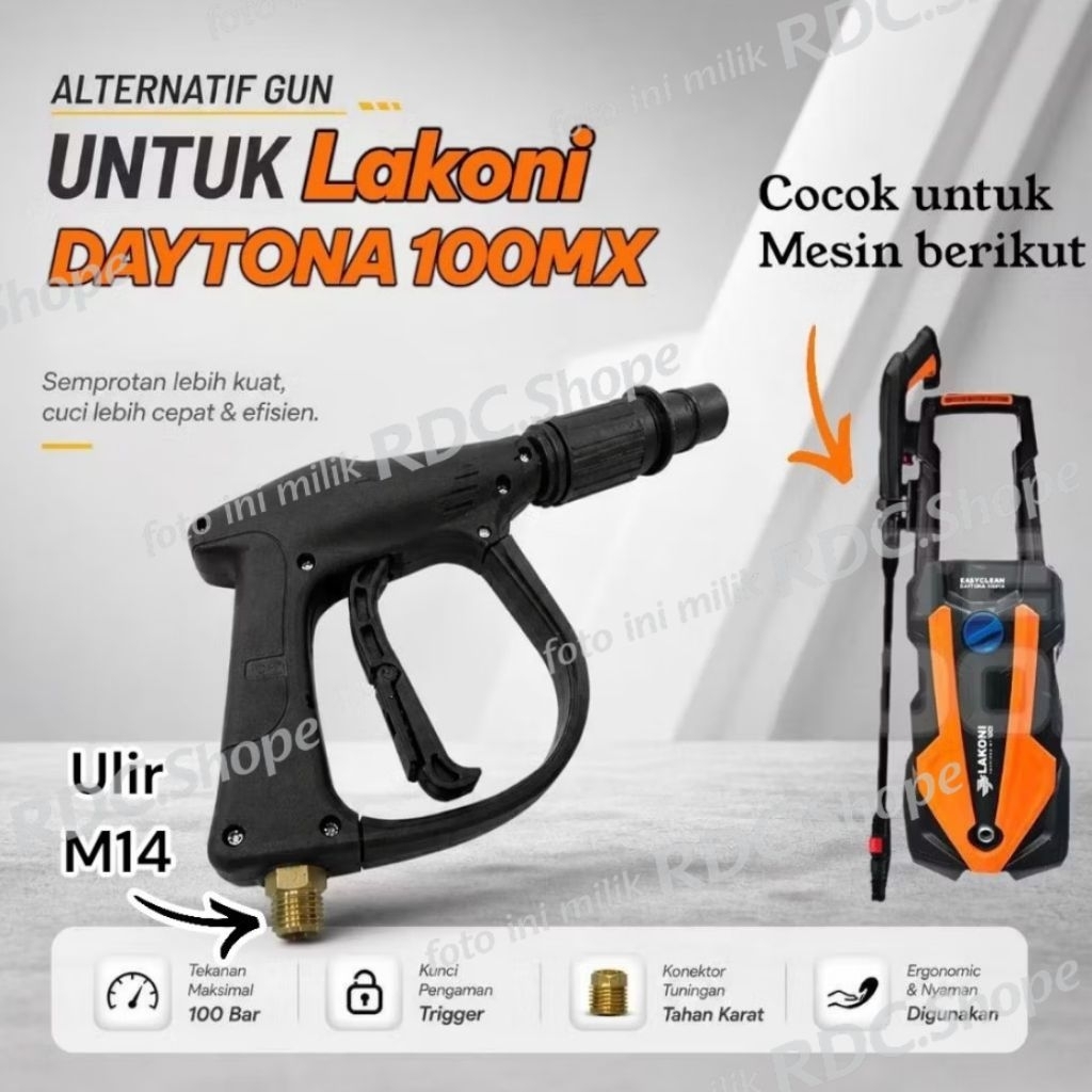 ALTERNATIF GUN PENDEK UNTUK LAKONI DAYTONA 100MX . GUN HIGH PRESSURE LAKONI DAYTONA. GUN DAYTONA. GU