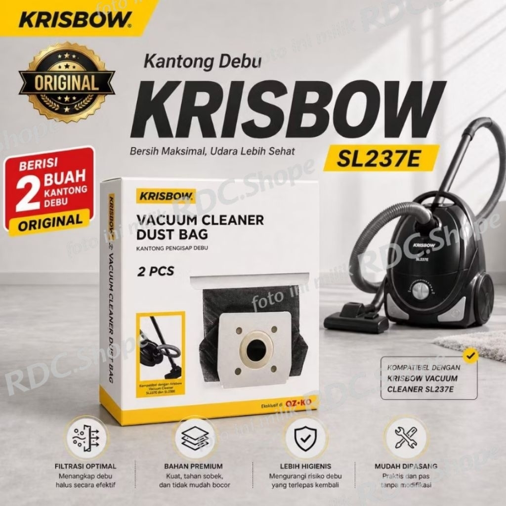 KRISBOW KANTONG DEBU SMART VACUUM CLEANER. DUST BAG VACUUM CLEANER KRISBOW