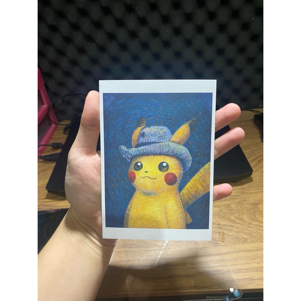 Post Card Pikachu Van Gogh Original Belanda (Official Pokemon)
