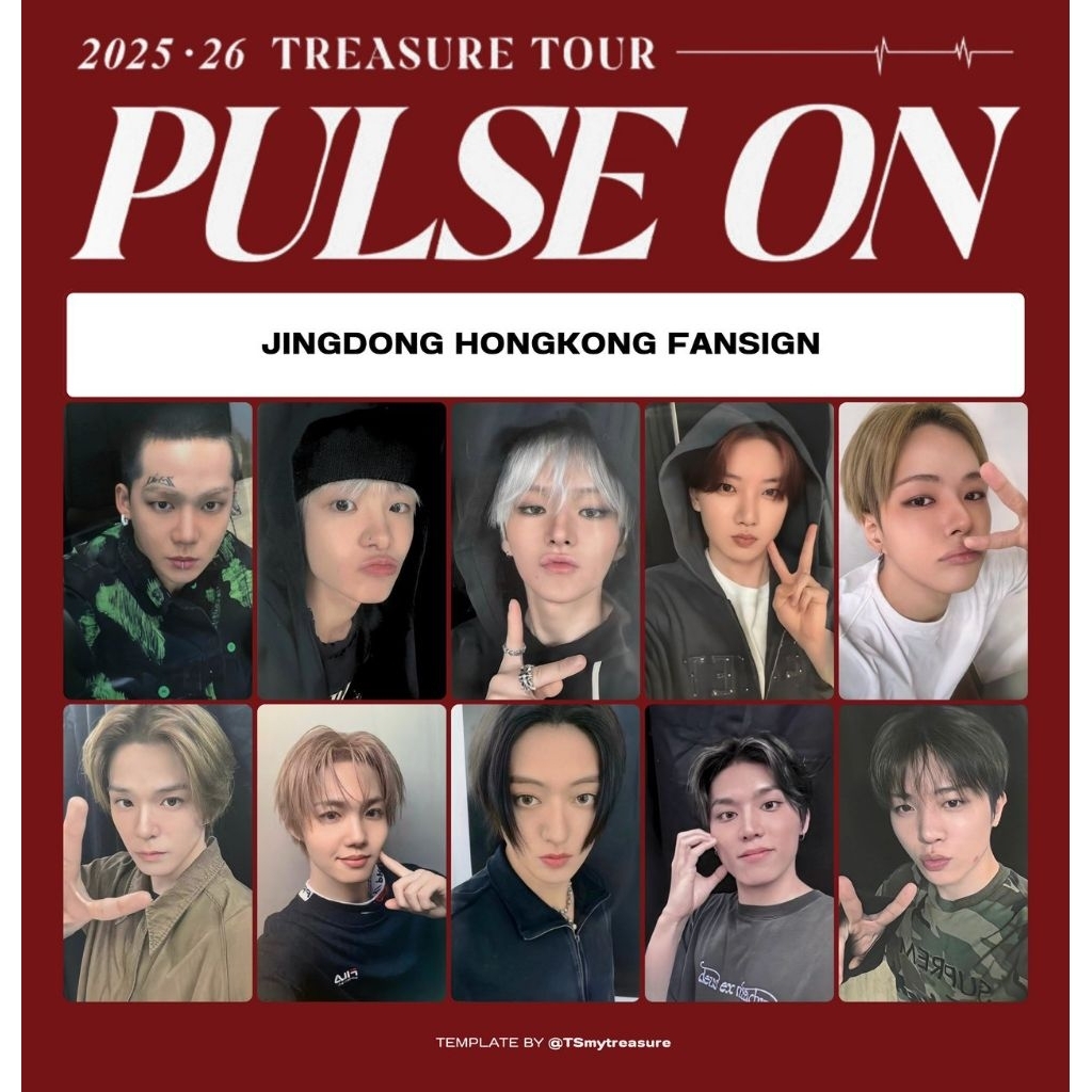 PHOTOCARD PC TREASURE PULSE ON JINGDONG HONGKONG FANSIGN FS