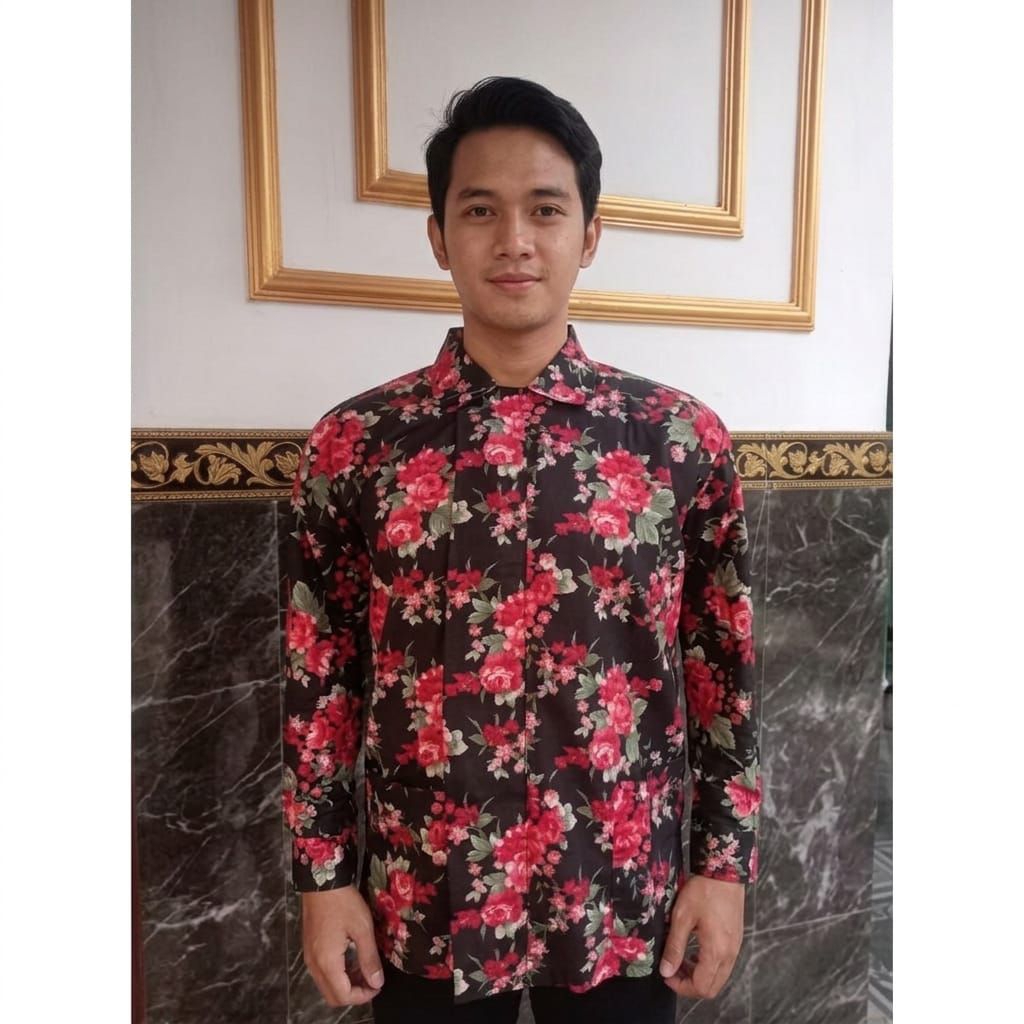 kemeja/surjan batik kembang pria dewasa