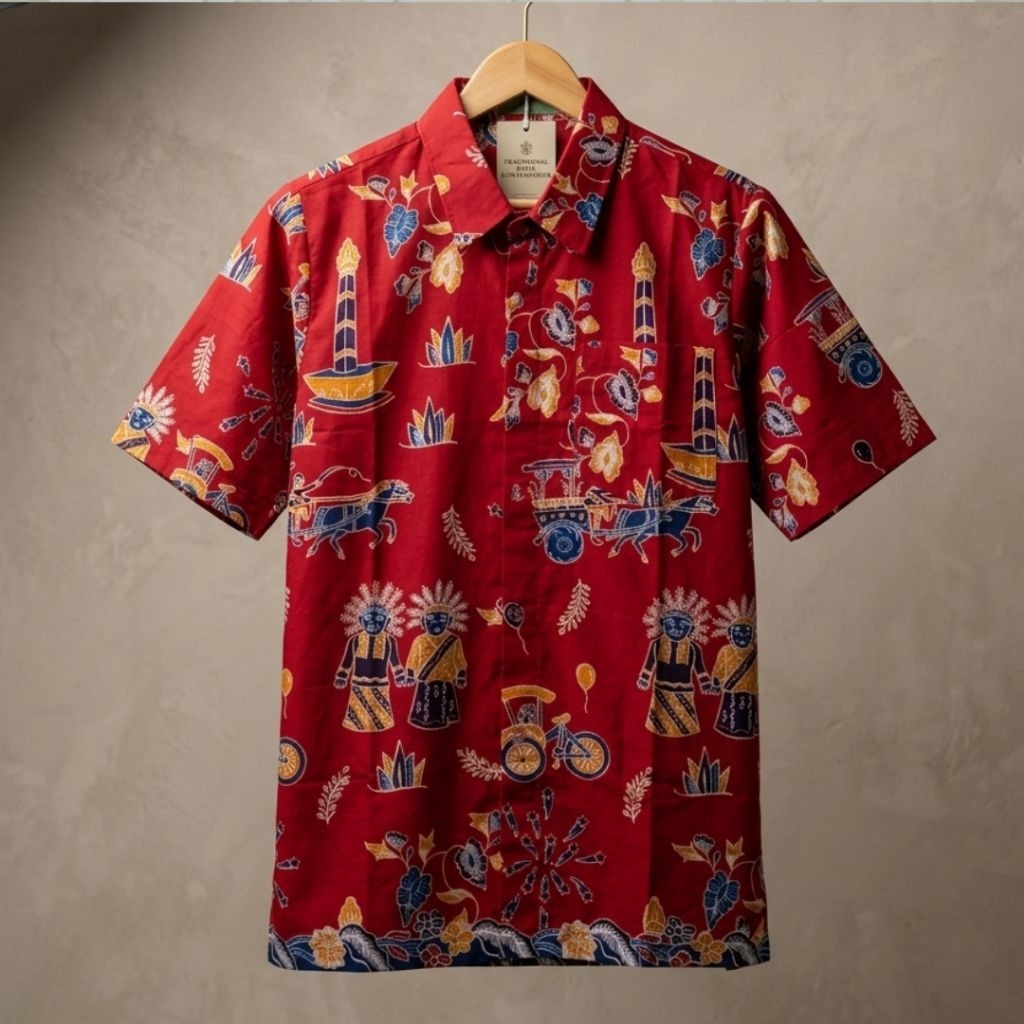 Atasan Batik SD Batik Ondel Ondel Seragam Sekolah
