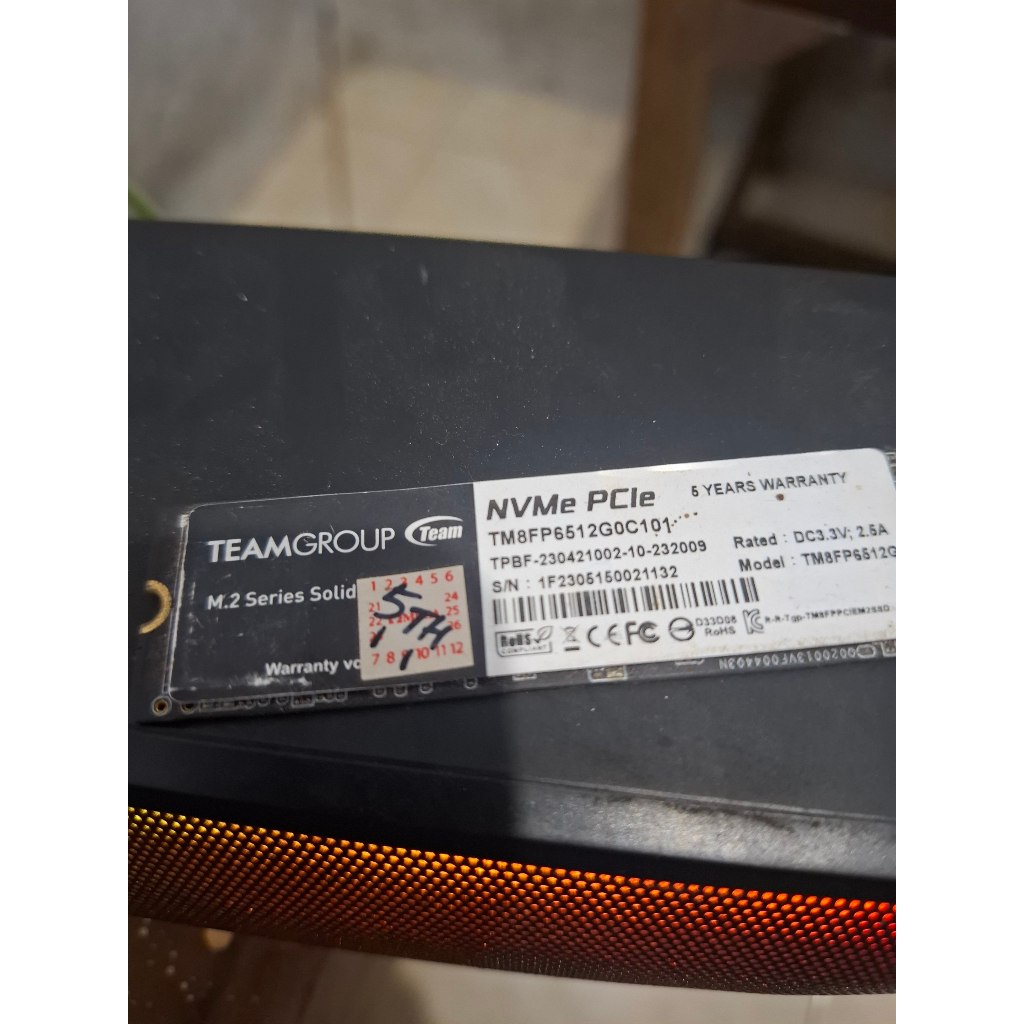 SSD NVMe M.2 TeamGroup MP33 512GB PCIe Gen3x4