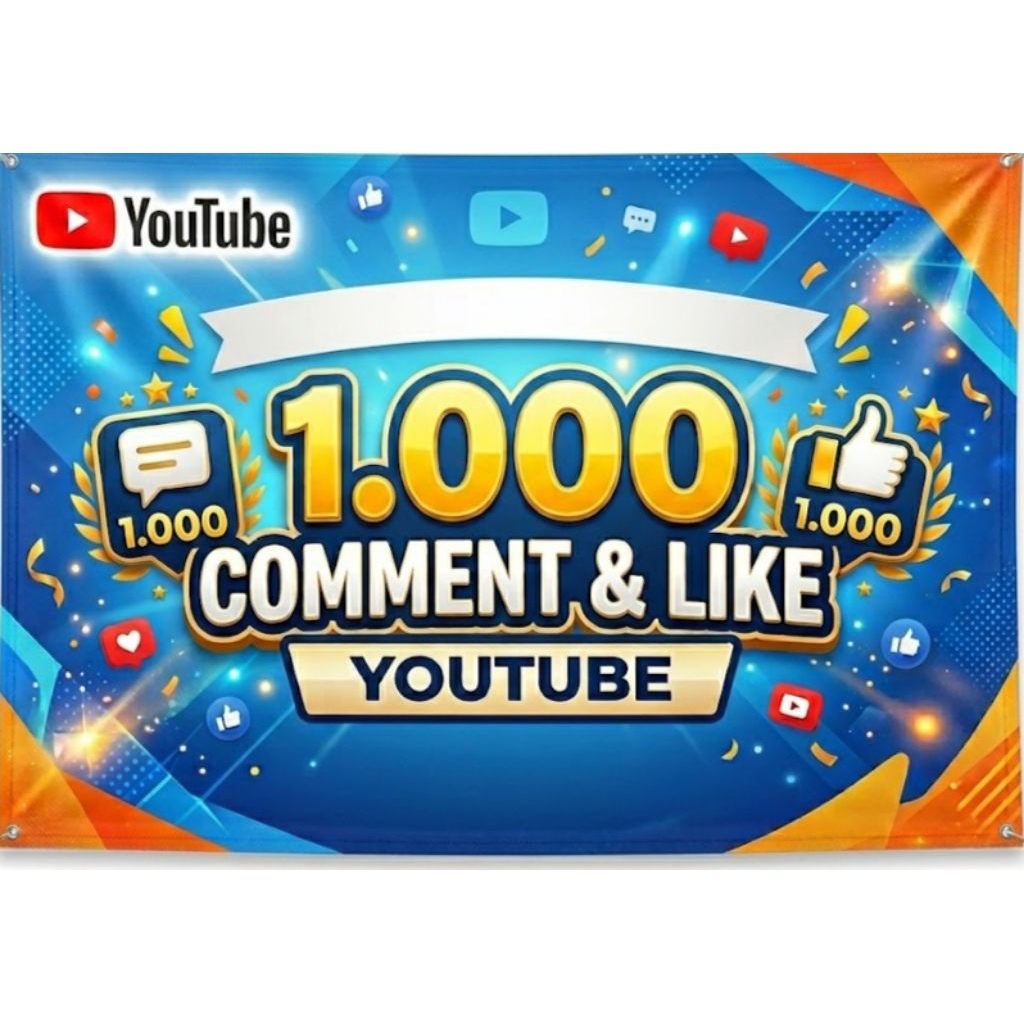 1000 Coment & like YouTube