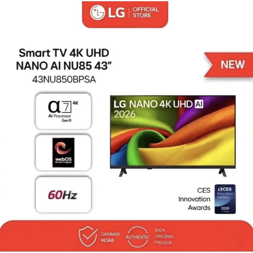TV LG 43NU850BPSA SMART TV 43 INCH NANO 4K UHD AI TV LG 43INCH SMART TV LG 43 INCH SMART TV