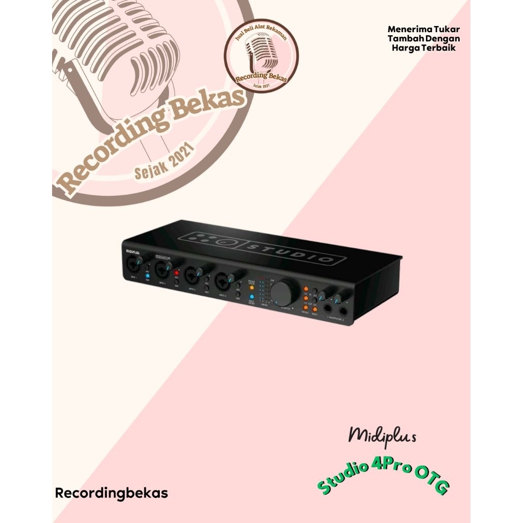 Soundcard Audio Interface Midiplus Studio 4 Pro Otg