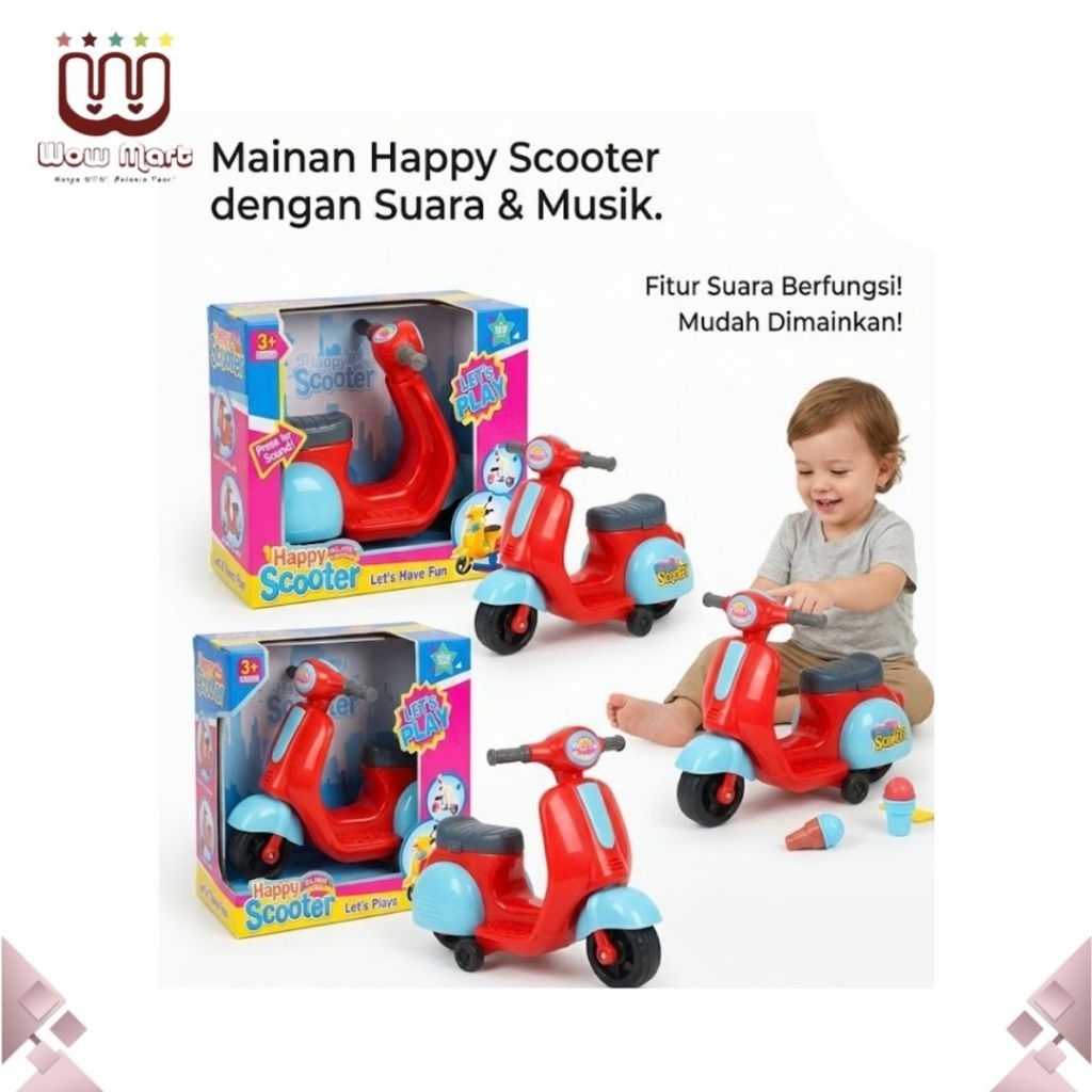 Mainan anak Edukasi Happy Scooter ST 2169// Avengers LZ 22// Excavator Construction BP 31// Music Bu